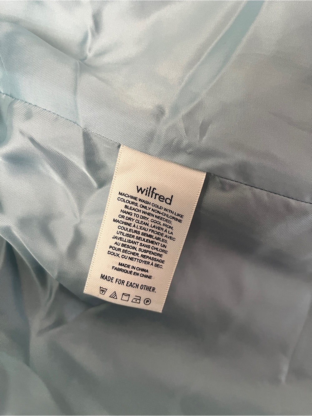 Aritzia Wilfred Light Blue Teddy Jacket - Picture 8 of 8